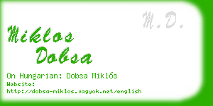 miklos dobsa business card